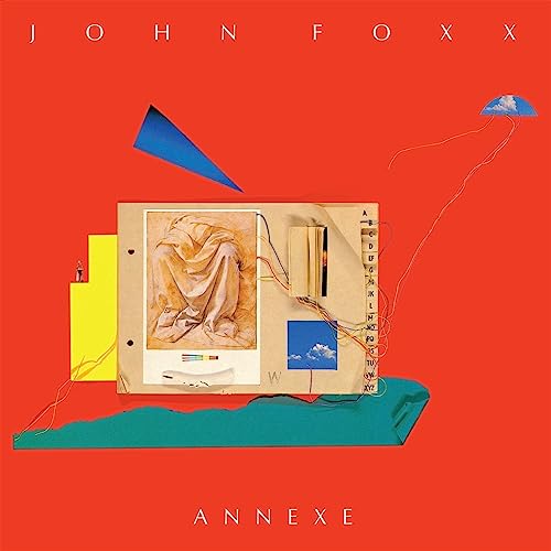 John Foxx’s “Annexe” vinyl album cover: collage of art and shapes.