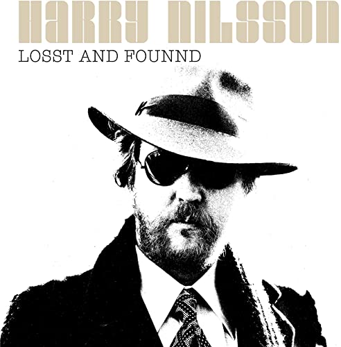 Harry Nilsson album cover: black and white portrait of a man in a hat.