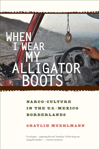 Book cover showing a driver's perspective from inside a vehicle near a desert border.