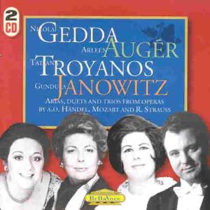CD cover featuring portraits of four opera singers: Gedda, Augér, Troyanos, Janowitz.