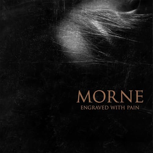 Dark album cover with textured background and the word "MORNE" in gold.
