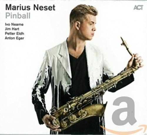 Marius Neset album cover featuring a man holding a saxophone.