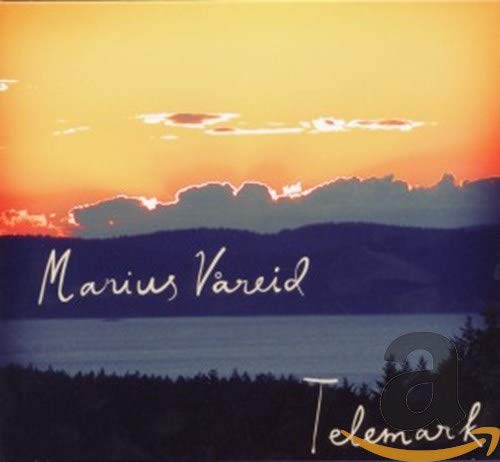 CD cover for Marius Vareid’s “Telemark” with sunset landscape.