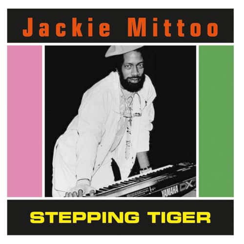 Jackie Mittoo portrait on album cover, playing a Yamaha keyboard.