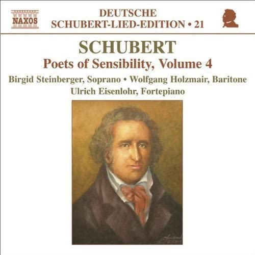 CD cover for Schubert’s “Poets of Sensibility, Volume 4” featuring a portrait.