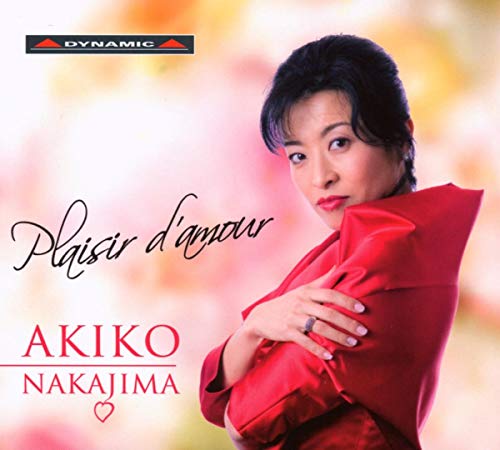 CD cover featuring Akiko Nakajima in red, with cursive title text.