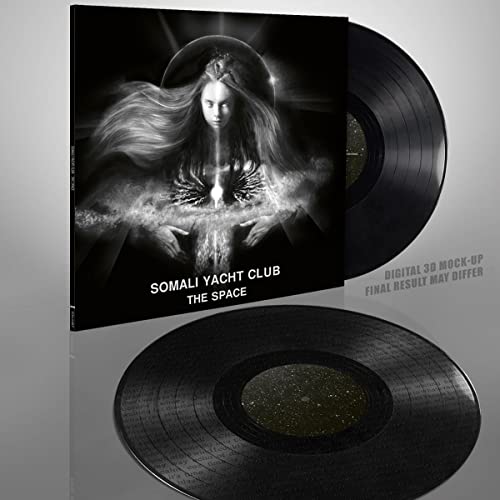 Vinyl record and jacket featuring a black and white illustration of a woman.