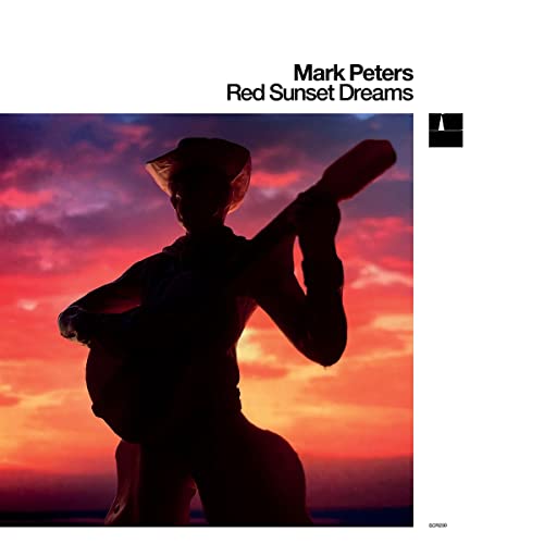 CD cover for Mark Peters’ “Red Sunset Dreams” featuring a silhouetted guitarist.