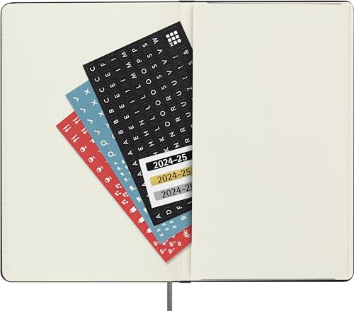 Moleskine 2025 18-Month Daily Large Hardcover Notebook: Black