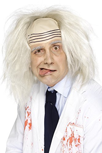 Smiffys Madman Wig with Bald Top - Grey