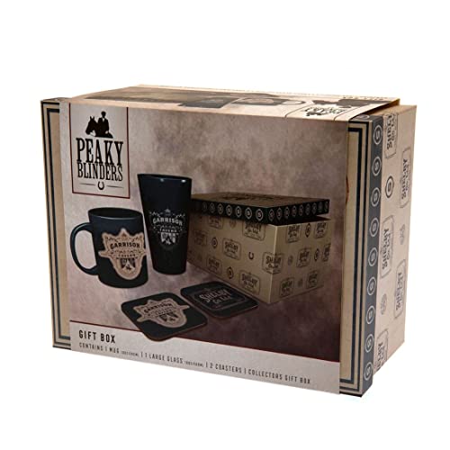 Peaky Blinders The Garrison Mug, 400ml Glass & 2 Coasters Collectable Gift Box