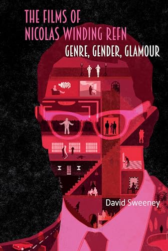 Book cover featuring a stylized red face with scenes inside glasses.