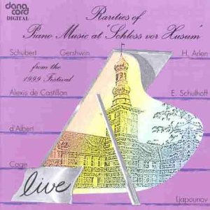 CD cover for “Rarities of Piano Music 1999” featuring a castle illustration.