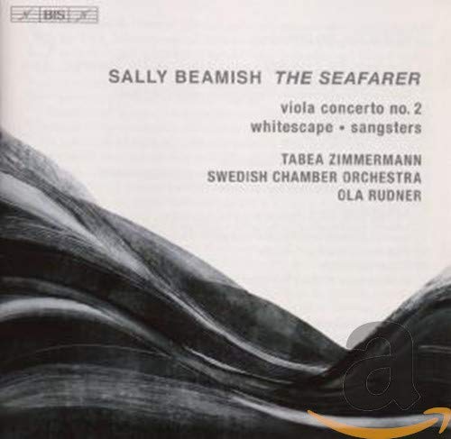 CD cover for Sally Beamish’s “The Seafarer” with abstract wave imagery.