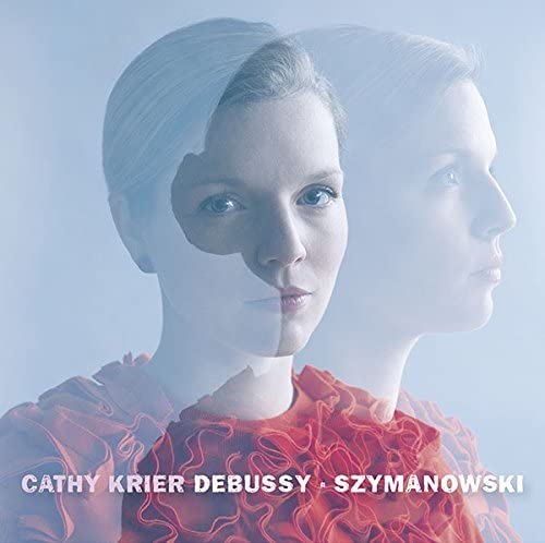 CD cover featuring pianist Cathy Krier’s portrait with blurred duplicates.