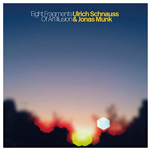 Album cover for Ulrich Schnauss & Jonas Munk, with blurred sunset imagery.