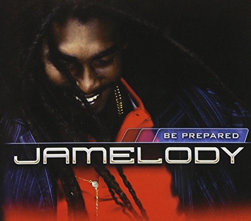 Jamelody album cover, close-up of artist with dreadlocks, red and black background.