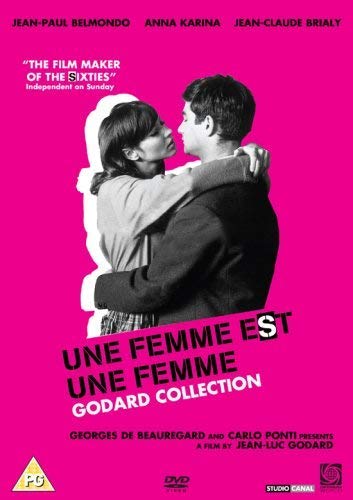 DVD cover for "Une Femme Est Une Femme" featuring a couple embracing.