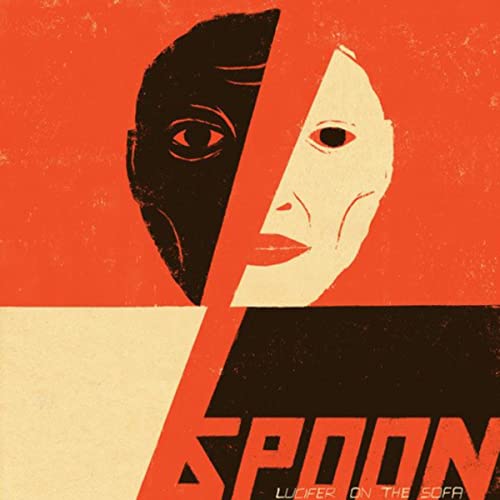 Split-screen faces with the band name "Spoon" and album title below.