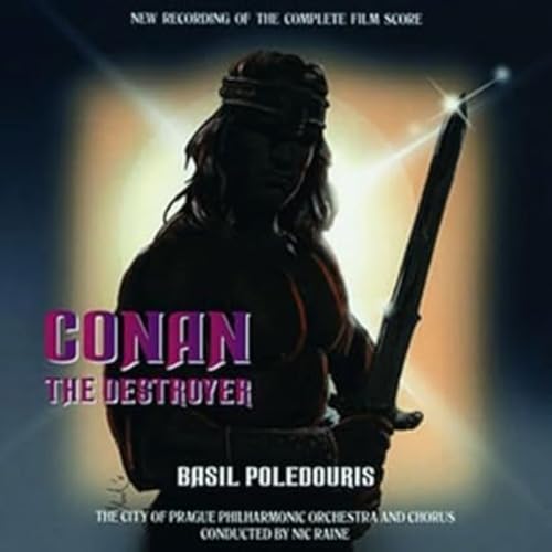 CD cover for "Conan The Destroyer" soundtrack, featuring a warrior with a sword.