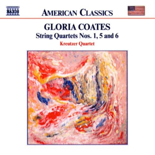 CD cover for Gloria Coates string quartets with abstract red painting.