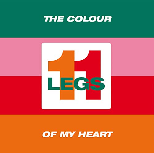 Album cover with bold text "11 Legs" over colorful horizontal stripes.