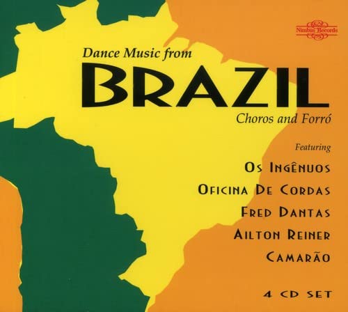 Brazilian music box set cover with map illustration and artist names.