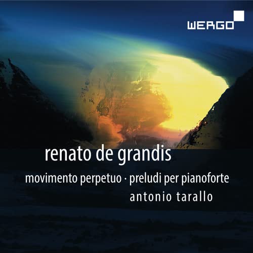 CD cover for Antonio Tarallo’s “Movimento Perpetuo” with abstract landscape.