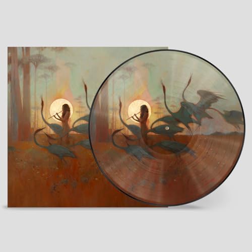 Alcest vinyl record with artwork of a figure and birds in a forest.
