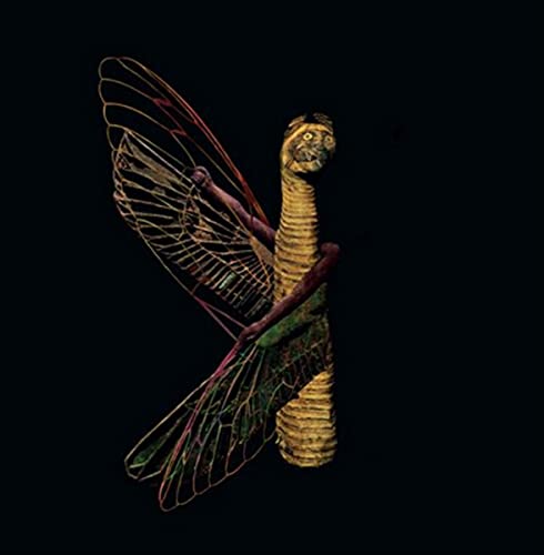 Dark album cover featuring a stylized insect-like figure with wings.
