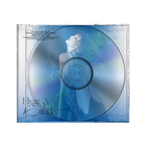 Hyuna “Attitude” CD in clear case, featuring a blue-toned portrait.