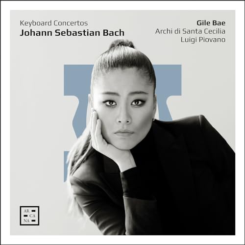 CD cover featuring a portrait of pianist Gile Bae, black and white.