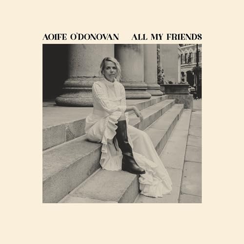 Aoife O’Donovan album cover: woman in white dress on stone steps.