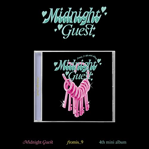 Fromis_9 “Midnight Guest” jewel case CD with pink candy illustration.