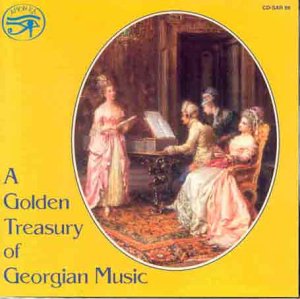 CD cover: 18th-century musicians in an oval frame on yellow background.