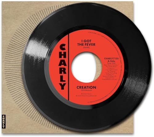 Black vinyl record with orange label displaying “I Got The Fever” text.