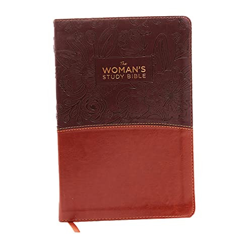 NKJV, The Woman's Study Bible, Leathersoft, Brown/Burgundy, Red Letter, Full-Color Edition : Receiving God's Truth for Balance, Hope, and Transformation