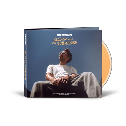 CD cover for Max Giesinger’s “GLÜCK AUF DEN STRASSEN” featuring a portrait.