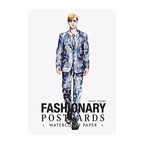 Fashionary Watercolor Postcards (Mens Figure Templates)