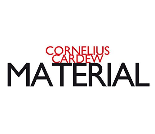 CD cover for Cornelius Cardew’s “Material” with bold red and black text.