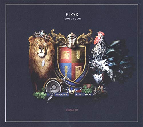 “Flox - Homegrown” CD cover with lion, rooster, and heraldic shield.