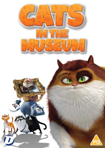 DVD cover for “Cats In The Museum” featuring animated cats.