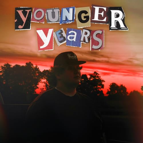 CD cover: man with cap silhouetted against a red sunset.