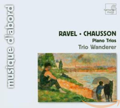 CD cover for Ravel & Chausson piano trios by Trio Wanderer.