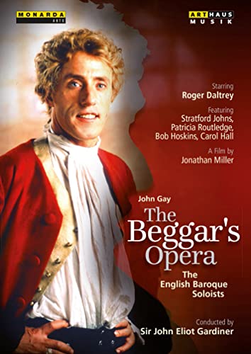 DVD cover for "The Beggar's Opera" featuring Roger Daltrey in costume.