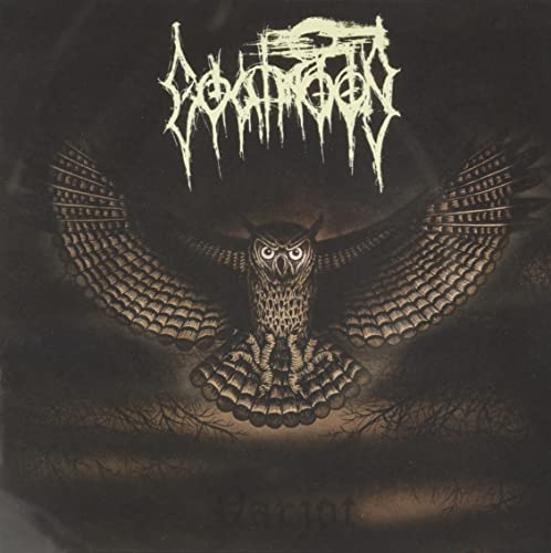 CD cover: Owl with spread wings against a dark, textured background.