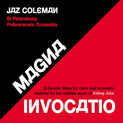 CD cover: black and red diagonal split, white text "Magna Invocatio".