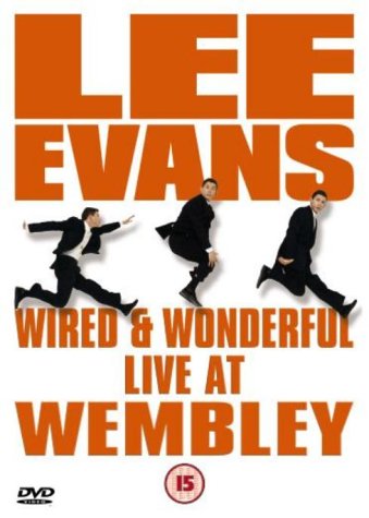 DVD cover for Lee Evans’ “Wired & Wonderful” comedy show at Wembley.