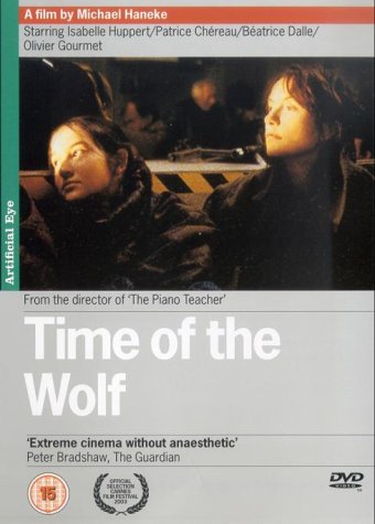DVD cover for “Time of the Wolf” featuring two people in winter clothing.