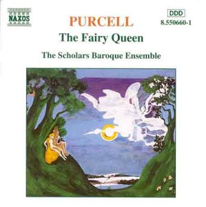 CD cover for Purcell’s The Fairy Queen featuring a painting of a fairy scene.
